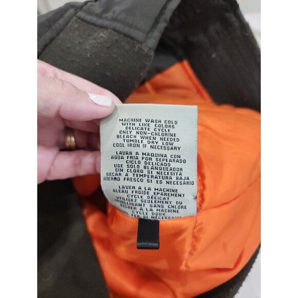 Levi’s Coat Dark Brown Insulated Nylon Bomber Style Jacket Men's Small - Picture 8 of 9